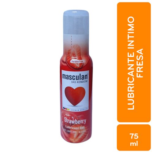 Gel Lubricante Masculan de fresa - 75 ml