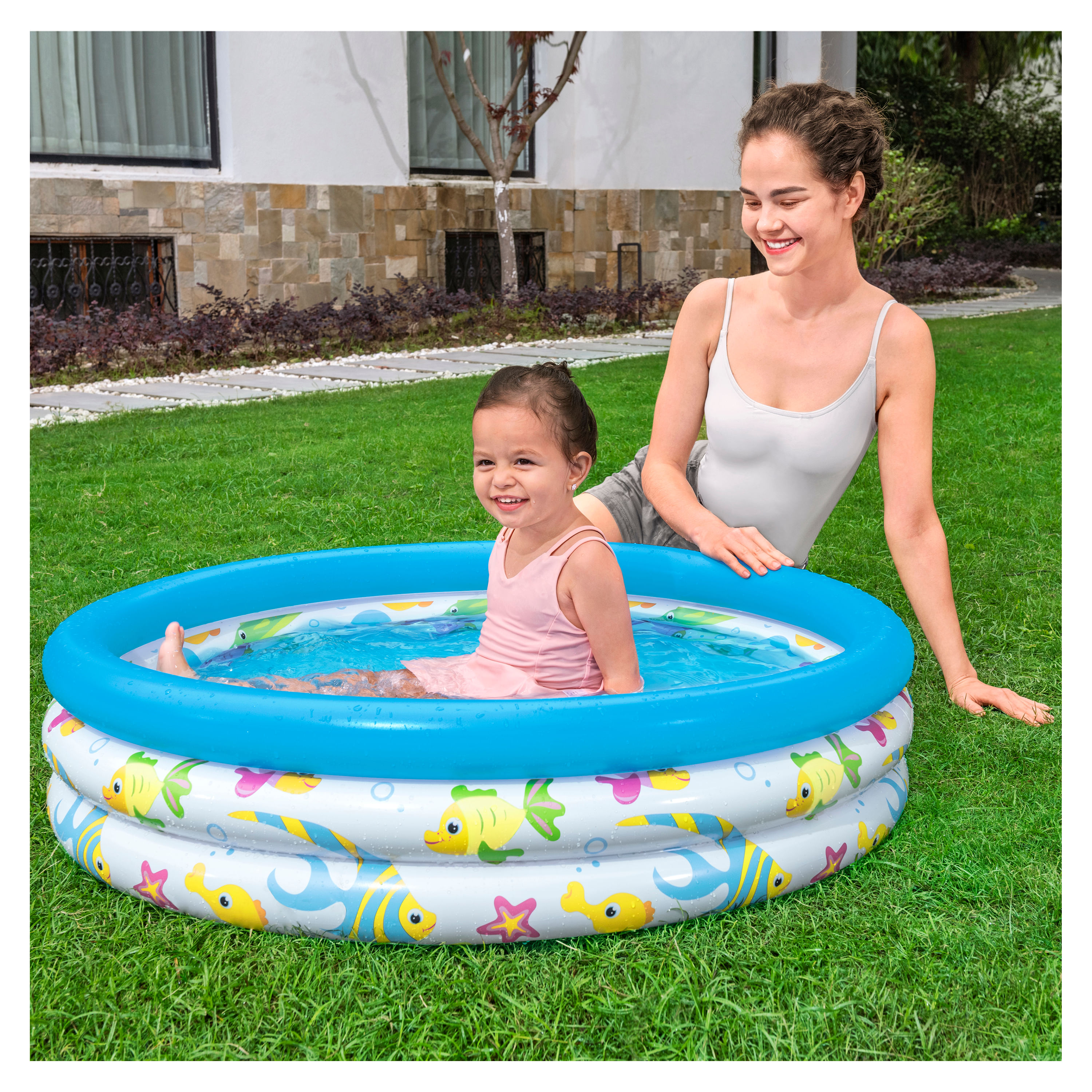 Kidoozie B-Active G02652 - Piscina Jumbo Splash n' Play, piscina de 50  pulgadas, 100 bolas, perfecto para niños pequeños, para edades de 2 años en