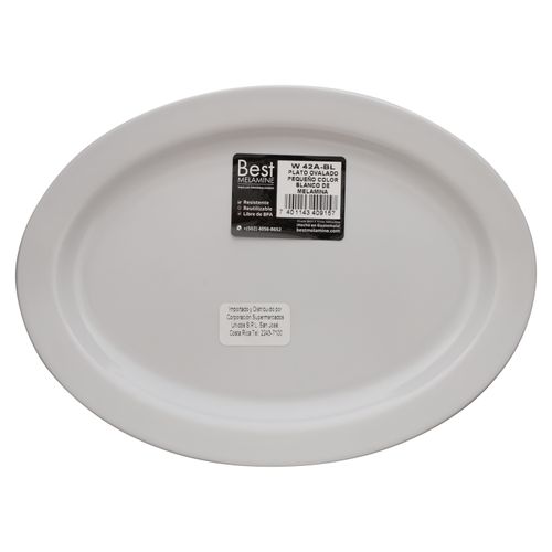 Plato Best Melamine Ovalado Pequeño Color Blanco