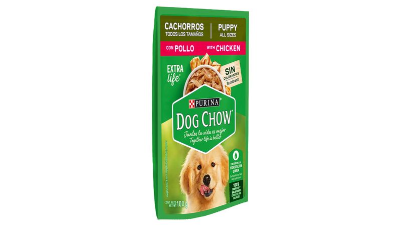 Comida húmeda dog chow para perros cachorros por 100 gr