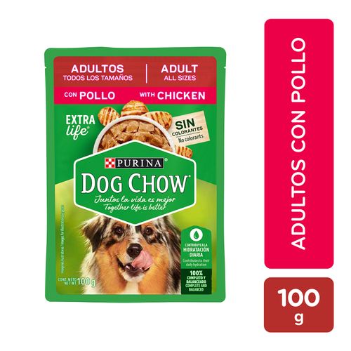 Alimento Húmedo Adultos Todos Los Tamaños Purina Dog Chow Pollo 100gr