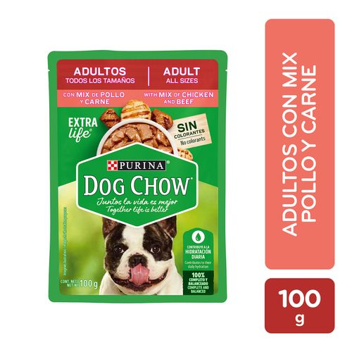 Alimento Húmedo Perro Adultos Todos Los Tamaños Purina Dog Chow Pollo y Carne -100g