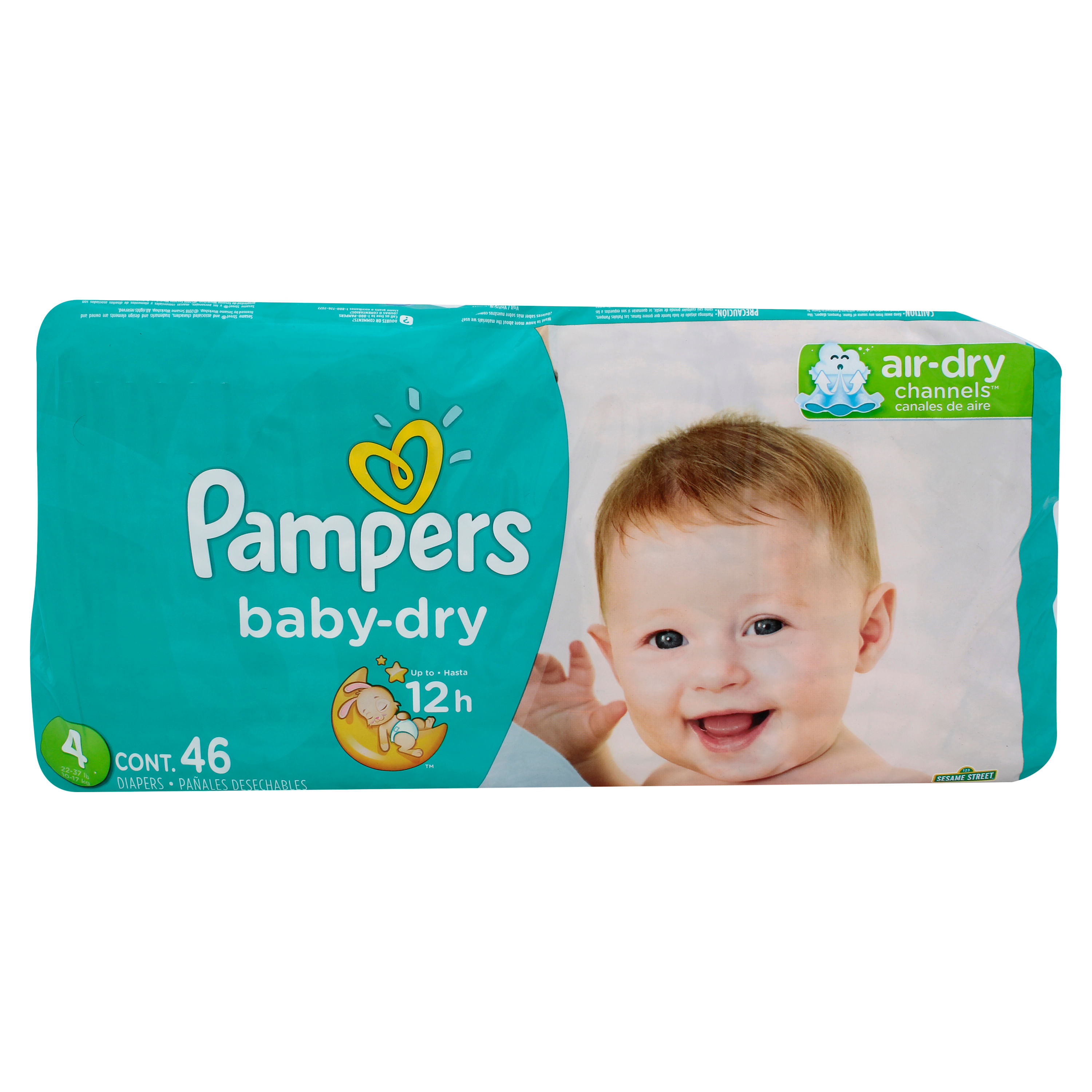 Comprar Pañales Pampers Baby-Dry, Talla 4, 9-13kg - 46Uds