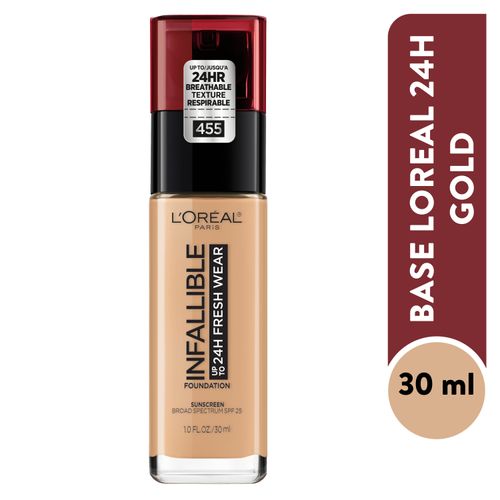 Base L'Oréal Paris Infalible 24H Fresh Wear Golden Sun - 30ml