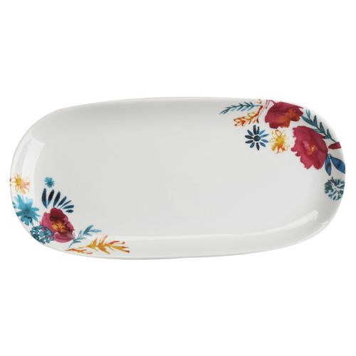Plato Mainstays de Porcelana Rectangular para Servir 10 pulgadas