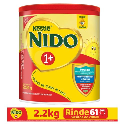 Leche Instantánea Nestlé® NIDO® 1+ Protección® Alimento Complementario  Lata- 2.2kg