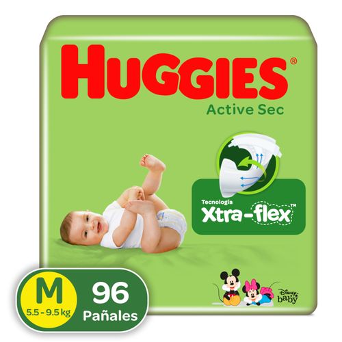 Pañales Huggies Active Sec Etapa 2/M 100U