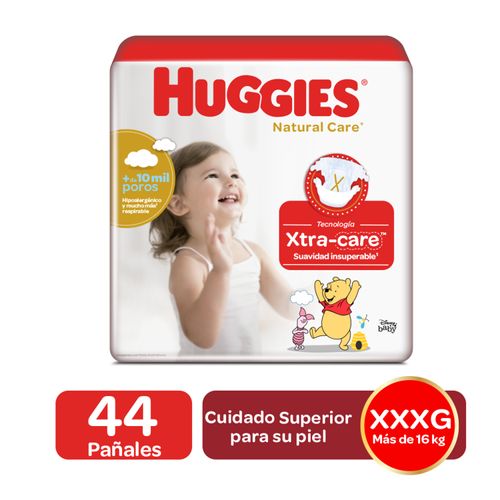 Pañales Marca Huggies Natural Care Etapa 6/XXXG, Más De 16kg - 44Uds