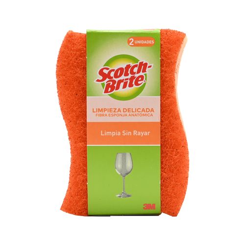 ESPONJA SCOTCH BRITE DOBLE USO NO RAYAS - 2Uds