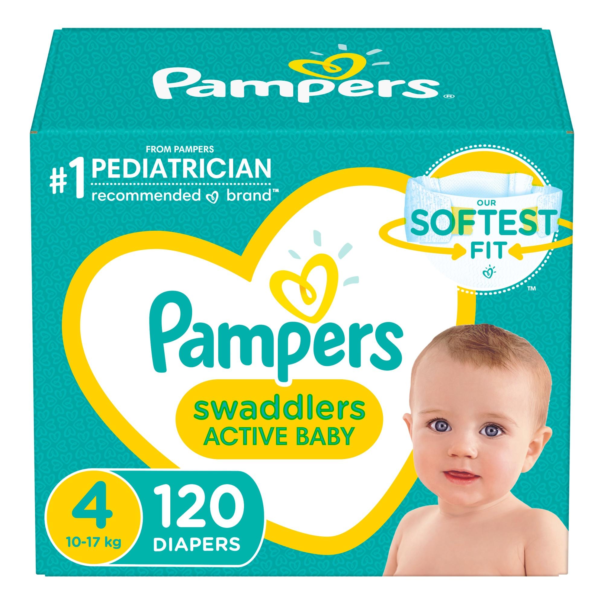 Pampers Swaddlers - Pañales desechables muy suaves para bebé talla 4, 150  unidades