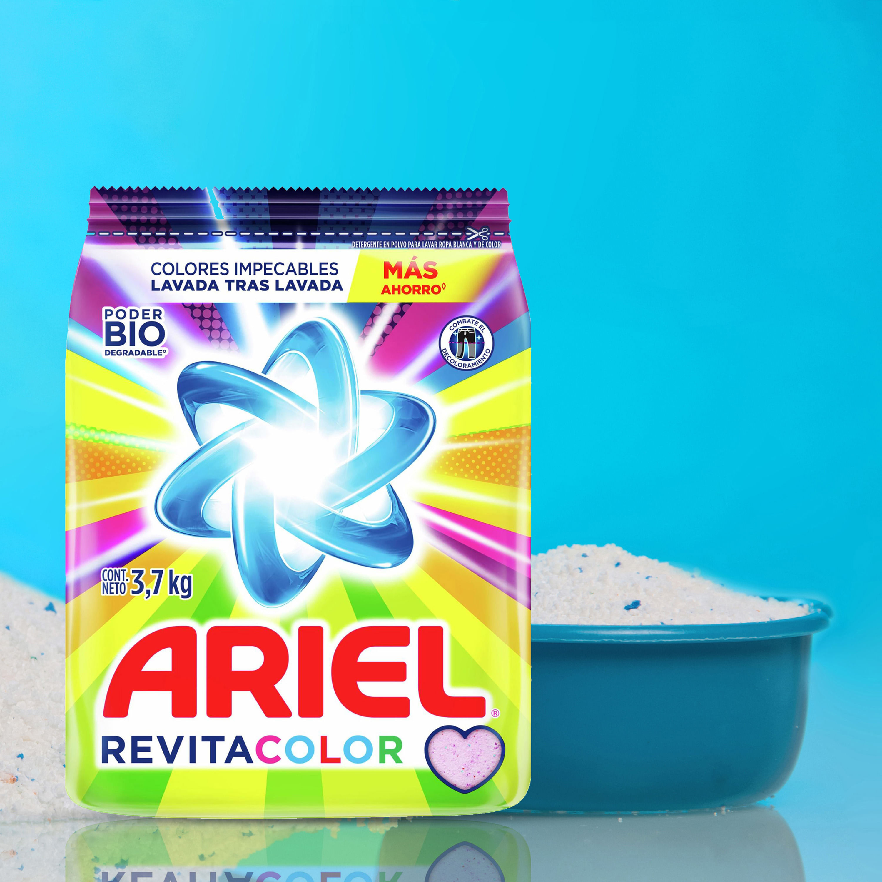 Comprar Detergente En Polvo Ariel Revitacolor 3,7 kg