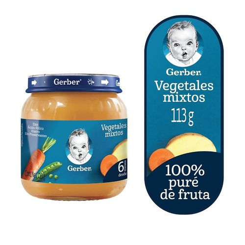 GERBER Colado Vegetales Mixtos Frasco 113g