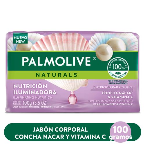 Jabón de Tocador Palmolive Naturals Tono Perfecto Nacar y Vitamina C 100g