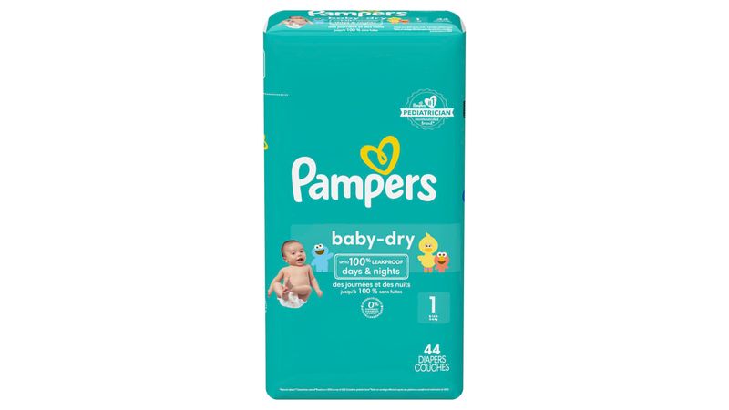 Pampers Baby Dry Pañal Talla 1 - Unidad a $1196
