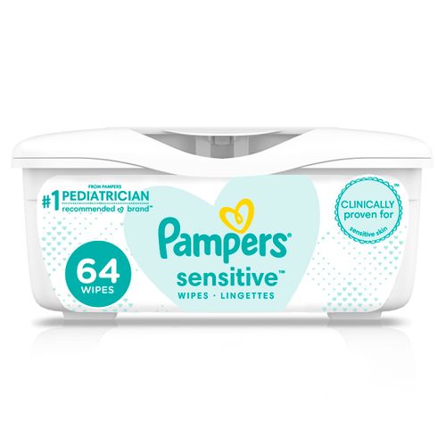 Toallitas HÚmedas Pampers  Sensitive Perfume Free - 64 Unidades