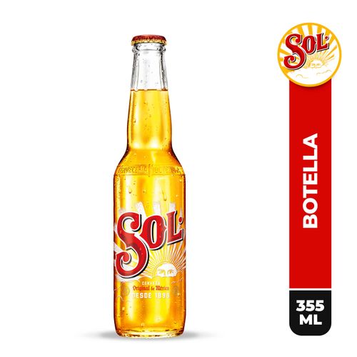 Cerveza Sol Botella  - 355ml