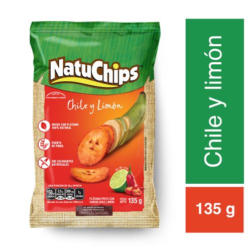 Snack Frito Lay Caribas Natuchips Chile Y Limón - 135g