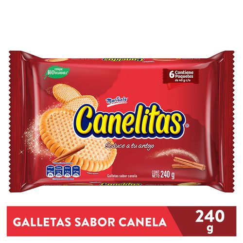 Galleta Marinela Canelitas, Galletas Sabor A Canela - 240g