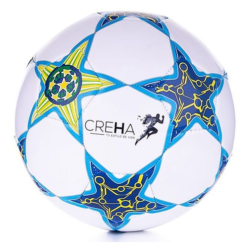 Balon De Futbol Creha No5 Blanco C Azul