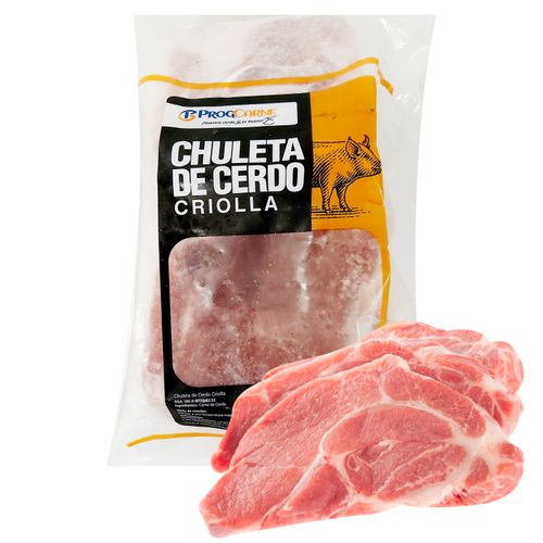 Chuleta Cerdo Institucional Progcarne Congelada Paquete 5 libras