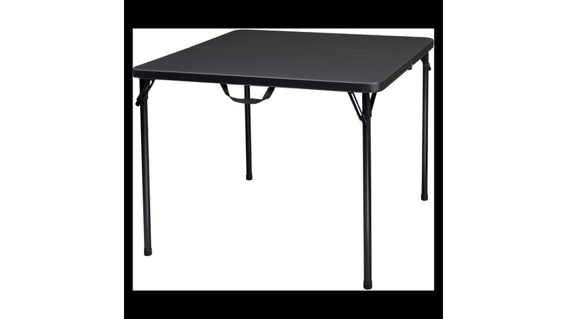 Mainstays 34 Square Resin Fold-in-Half Table, Rich Black small table mesa  plegable con sillas dentro - AliExpress