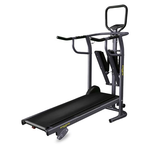 Caminadora manual Athletic Works plegable 2 en 1 con stepper con computadora de 6 funciones