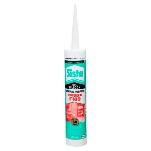 Pegamento Sista Uso General 100% Silicon En Tubo Color Transparente - 300ml