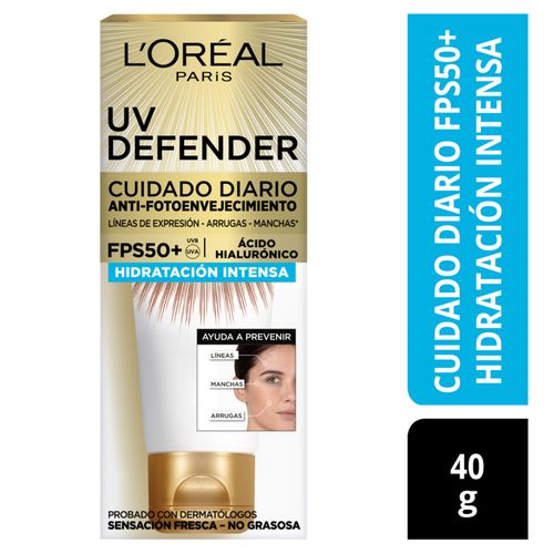 Crema L'Oréal París UV Defender Hidratación Sin Color FPS50 - 40g