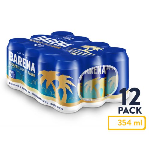 Cerveza Barena Lager En Lata 12 Pack - 4248ml