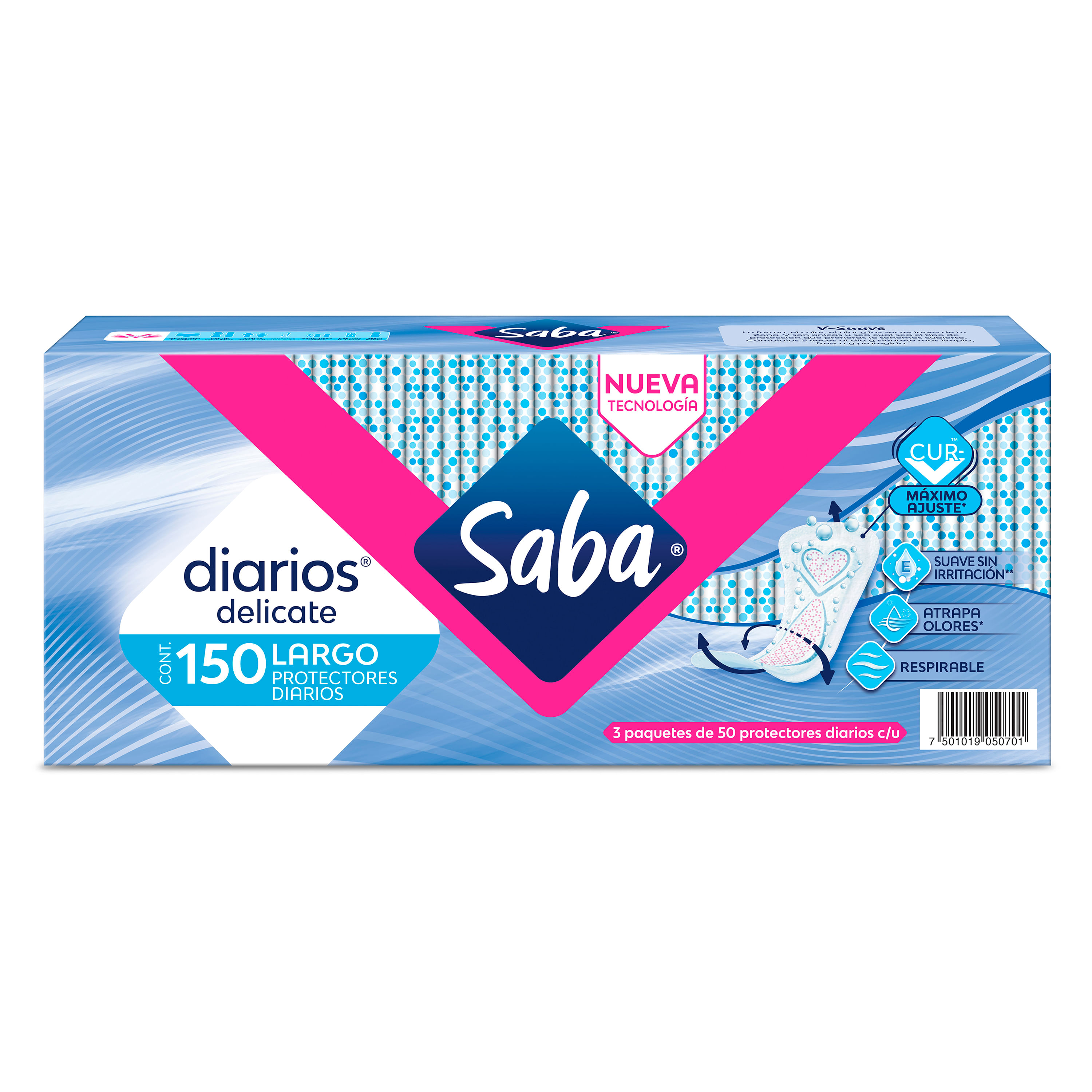 Protectores-Diarios-Largos-Marca-Saba-Delicate-150Uds-1-22410