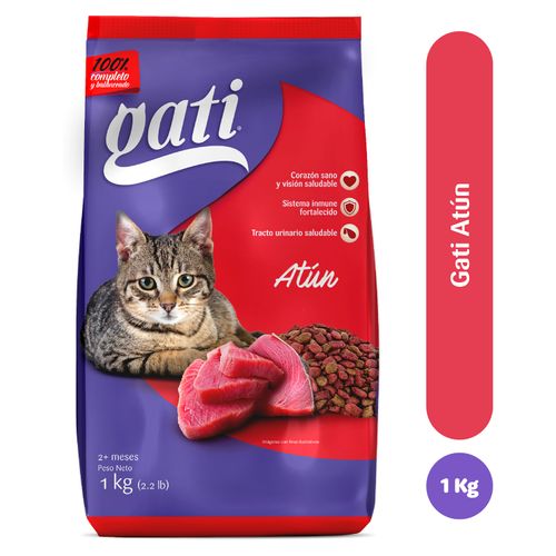 Alimento Gati Para Gato Adulto Sabor Atún, Más 2 Meses - 1Kg