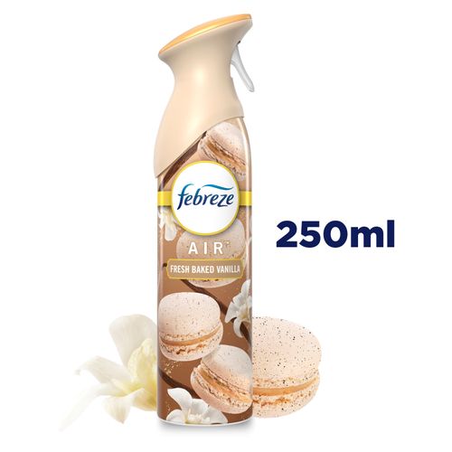 Ambientador eliminador de olores Febreze Air Effects con aroma a Vainilla recién horneada, 8.8 oz.