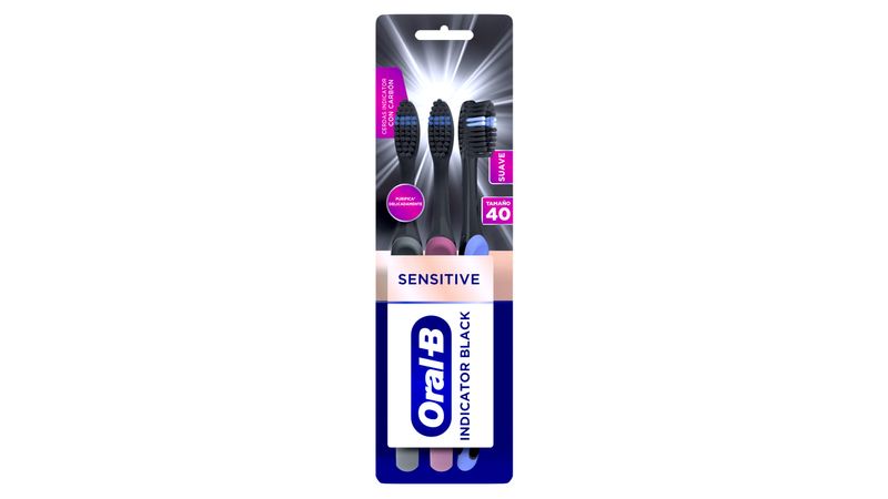 Comprar Cepillo Dental Oral-B Indicator Black Charcoal Suave - 2Uds