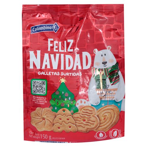 Galleta Colombina Feliz Navidad bolsa  - 150 g