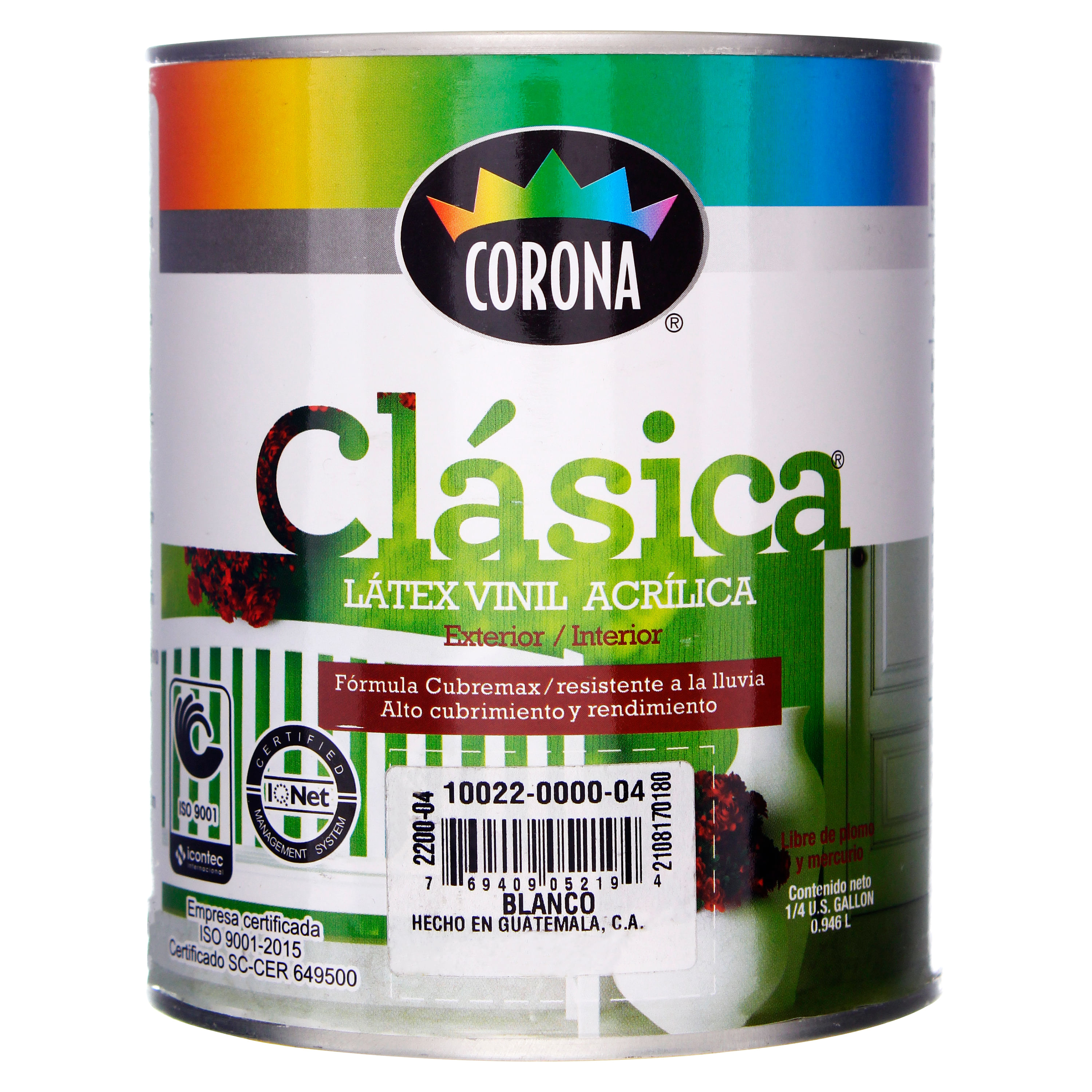 Comprar Pintura Acrílica Latex Century Para Interior y Exterior Color Blanco  - 1 Galon