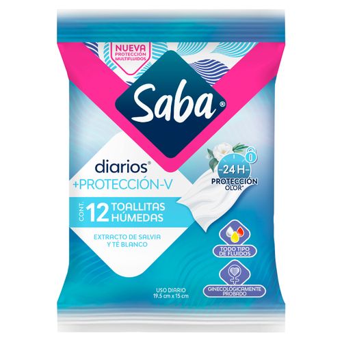 Toallitas Húmedas Más Protección- V Con Extracto De Salvia Y Té Blanco - 12Uds