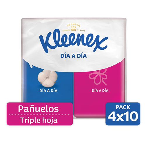 Pañuelos Faciales Kleenex De Bolsillo 4 Pack - 10Uds