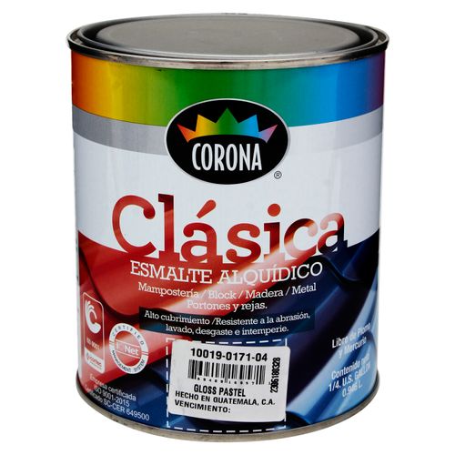 Pintura Clasica de Aceite Corona Entinta Pastel Cuarto galon