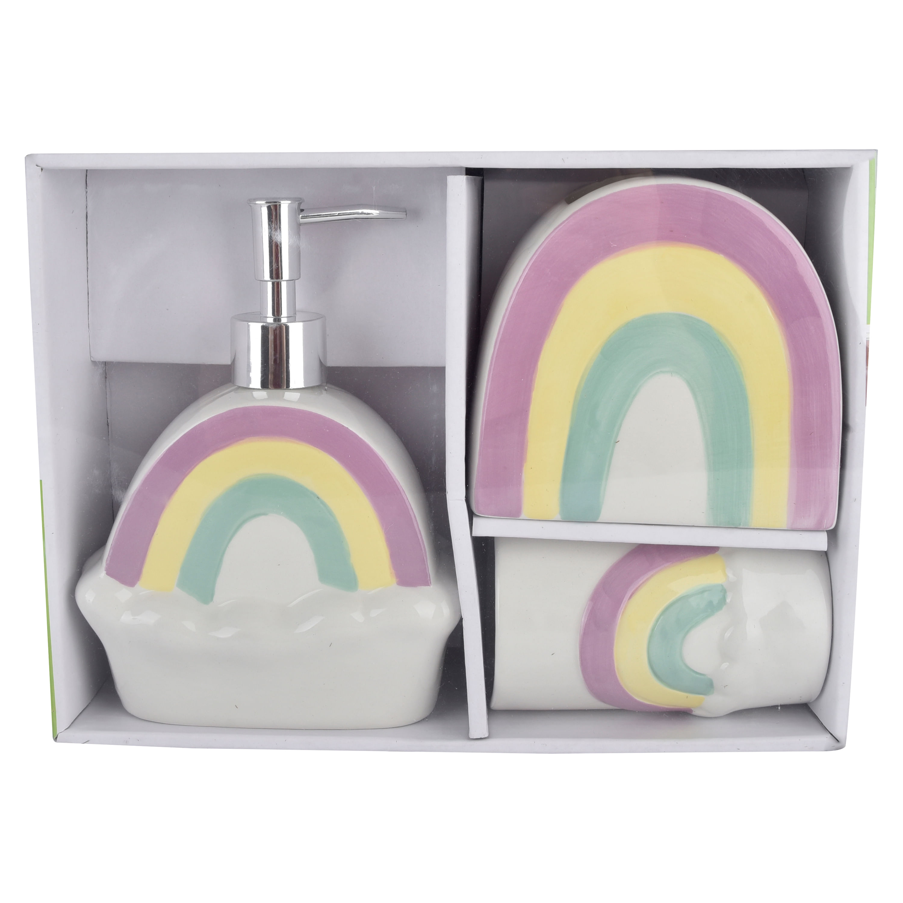 Set de baño de cerámica Zonana™ multicolor, 3 piezas