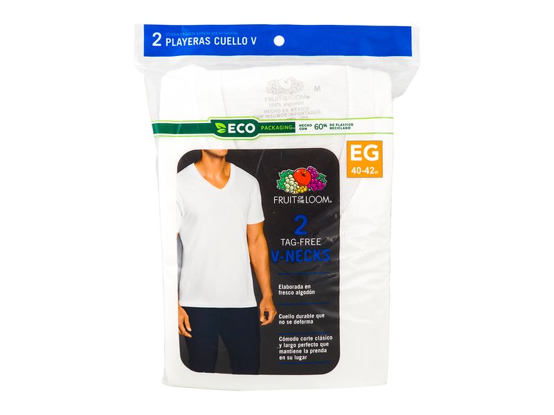 Camiseta-Marca-Fruit-Of-The-Loom-Cuello-V-Color-Blanco-2-Pack-Talla-XL-1-33077