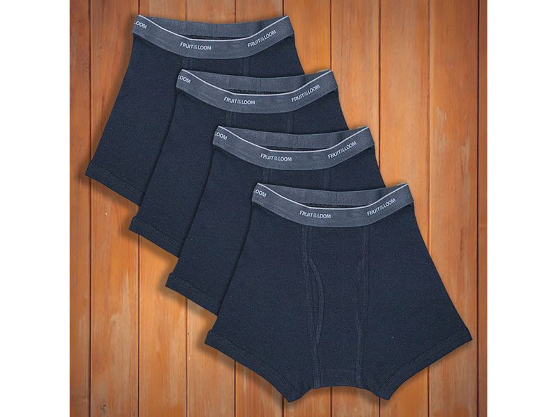 Boxer-Marca-Fruit-Of-The-Loom-Ajustado-Corto-Color-Negro-4-Pack-Talla-L-5-33079