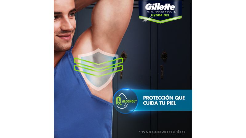 ▷ Gillette Hydra Gel Desodorante Antitranspirante Aloe Para Hombre  🥇【Muestras a Casa】