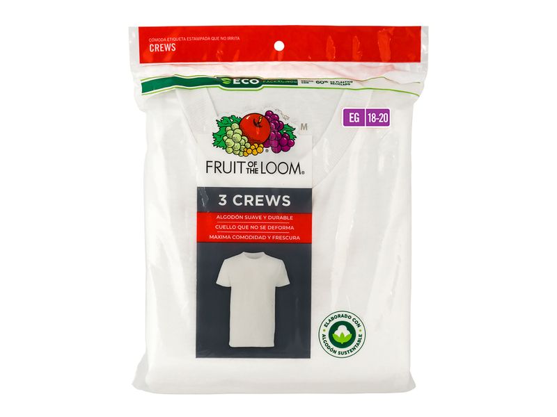 Camiseta-Marca-Fruit-Of-The-Loom-para-Ni-o-Color-Blanco-Talla-XL-1-33075