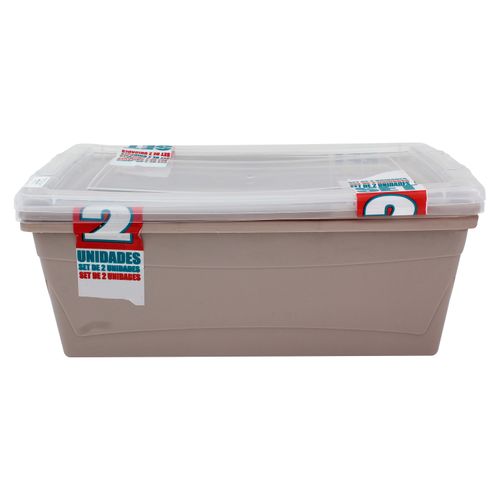 Caja Organizate Guateplast 2 set con Tapa de 6Lt