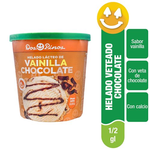 Helado Dos Pinos Vainilla Chocolate, Con Veta De Chocolate - 1028g