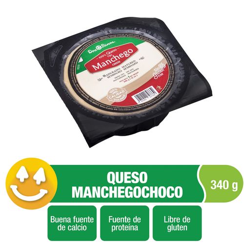 Queso Dos Pinos Manchego Madurado Semiduro, Sin Glúten - 340g