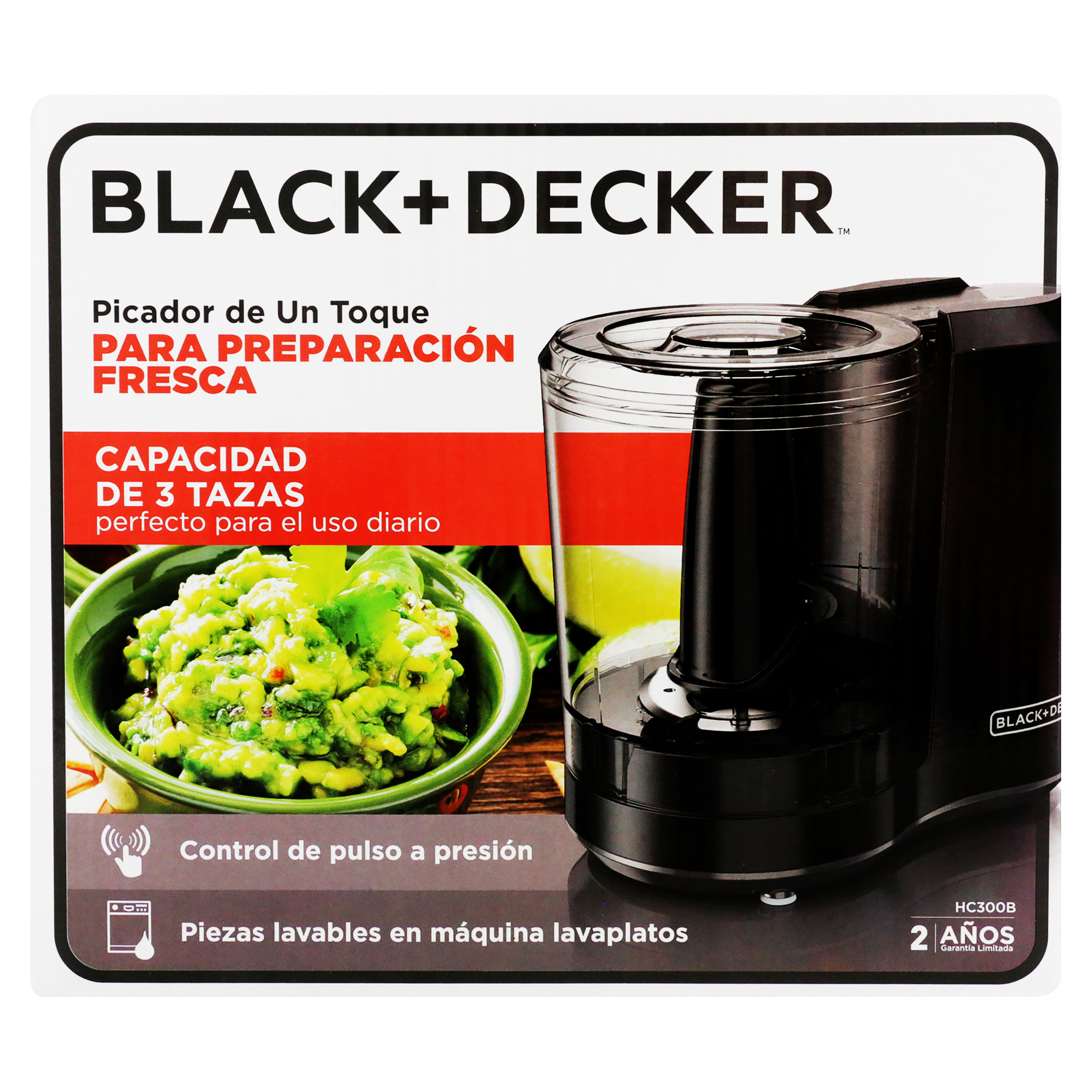 Black+Decker, HC150W, Procesador de alimentos, 1.5 tazas