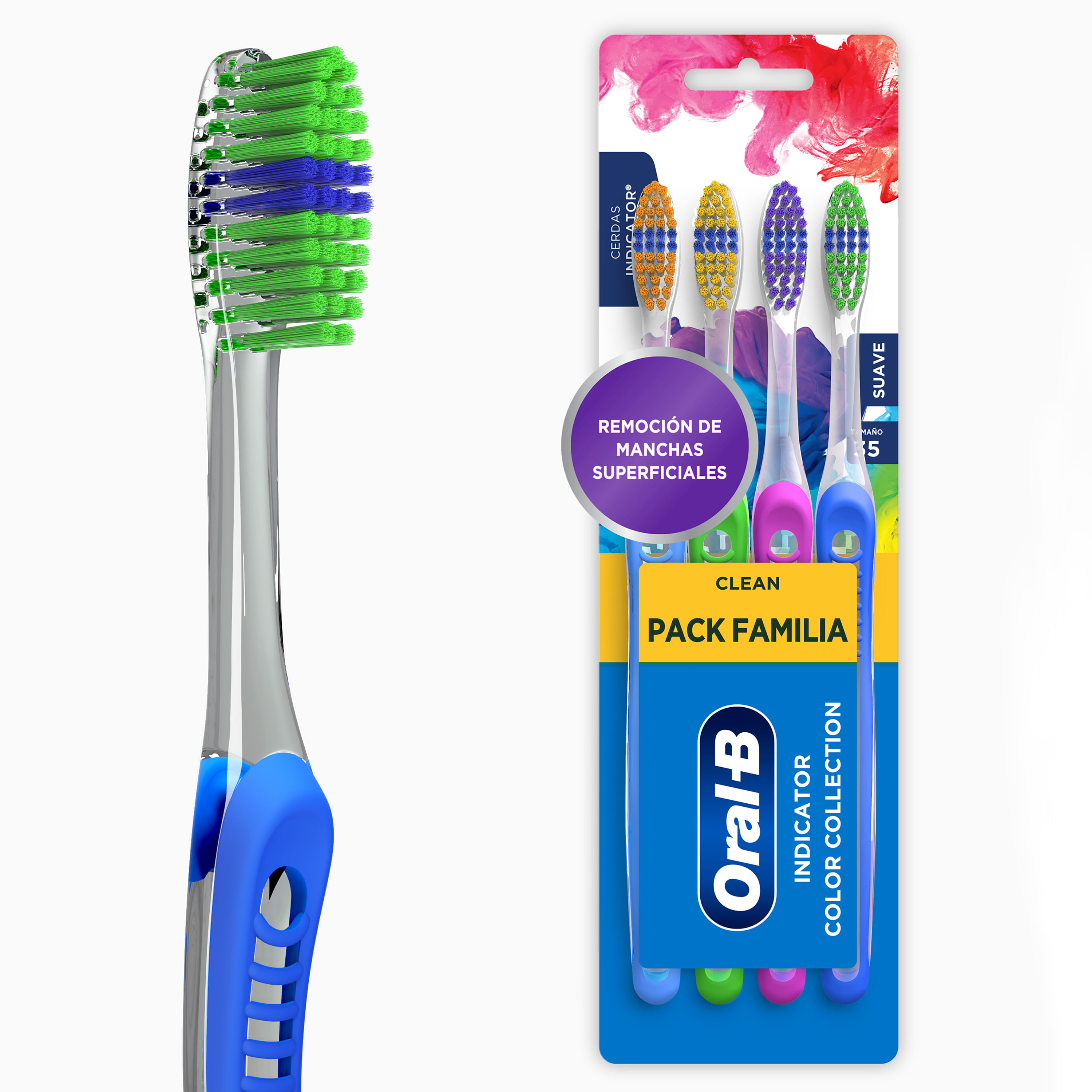 50pcs cepillos de dientes desechables con pasta de dientes (5 colores)