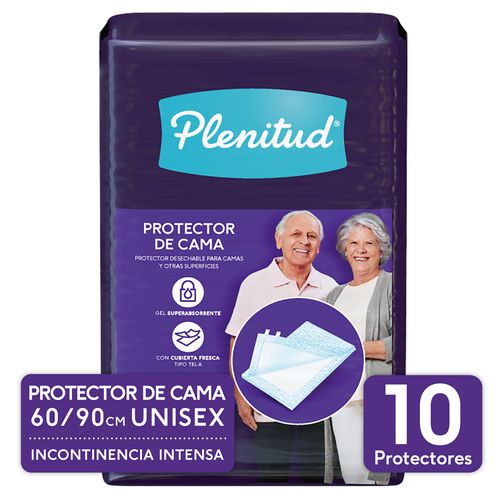 Protectores De Cama Plenitud 60/90cm Unisex Incontinencia Intensa - 10Uds