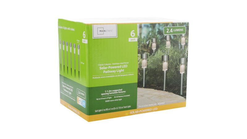 Lampara Solar Mainstays para jardin 47MM set 12 uds Modelo : Q89DJ2301-08